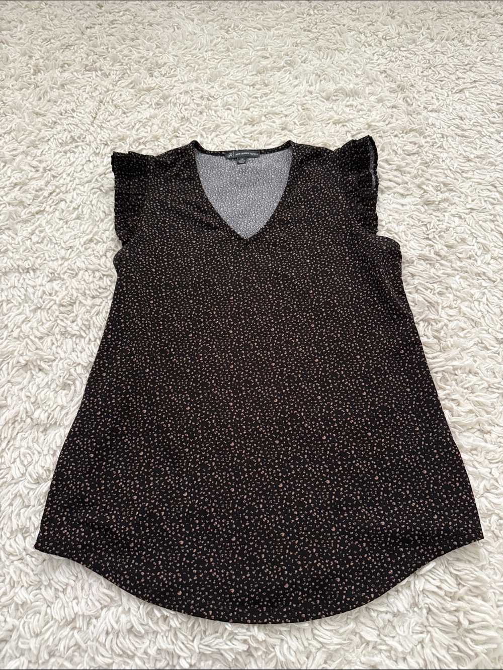 Women's Black V-Neck Top
